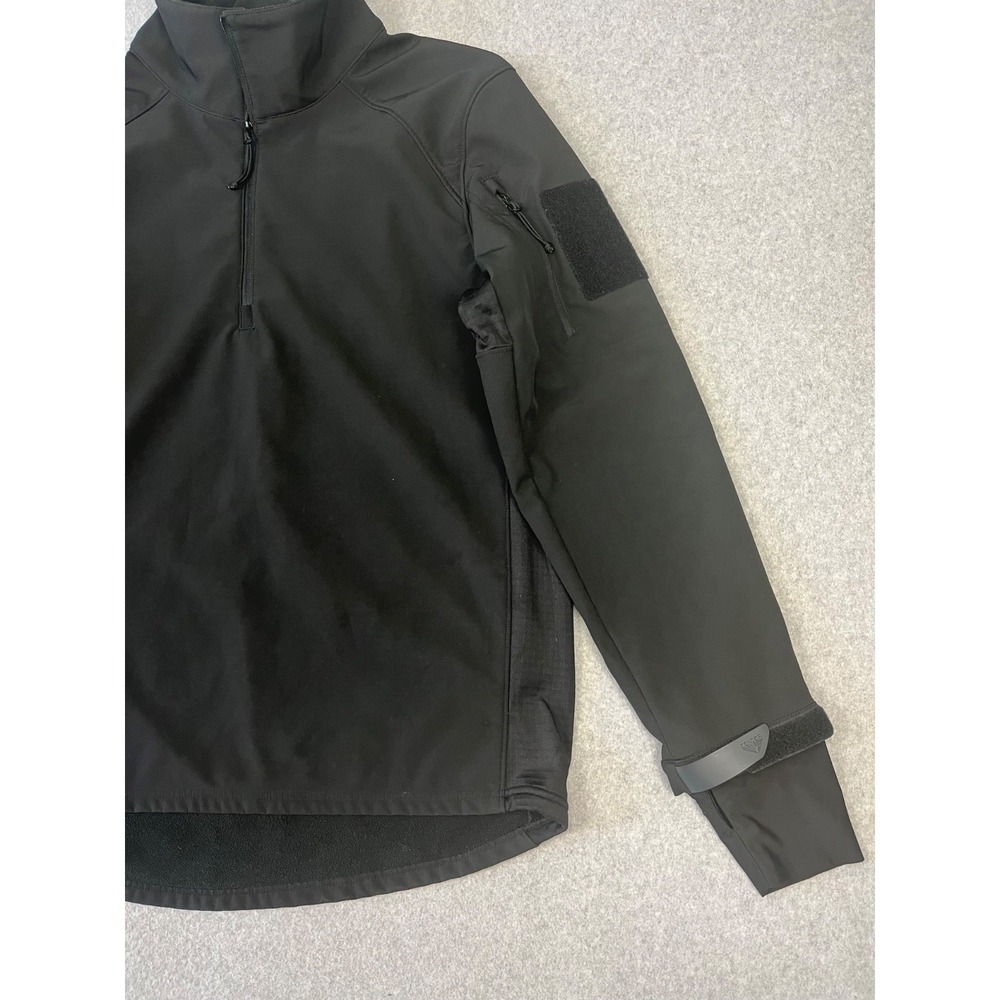 Condor Patrol Jacket Mens L Black 1/4 Zip Extendable Cuffs Thumb Holes Pockets - Picture 5 of 15